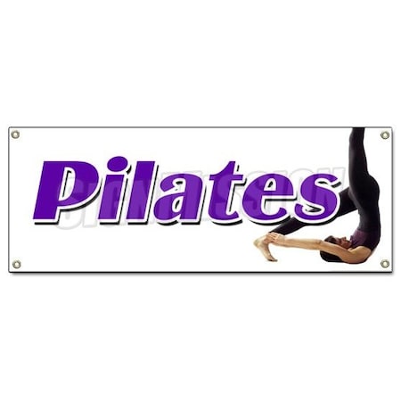 Signmission PILATES BANNER SIGN physical fitness instructor class training weight B-Pilates